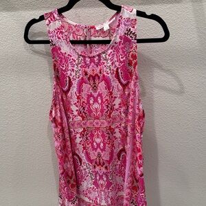 Violet & Claire Pink Patterned Sleeveless Top
